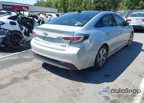 2016 Hyundai Sonata Hybrid Limited z USA, uszkodzony, nr VIN KMHE34L1XGA017347
